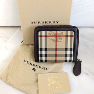 Burberry Haymarket Check Compact Wallet